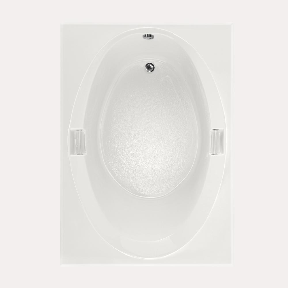 Hydro Systems White 60 x 42 in. Drop-In Bathtub with End Drain 