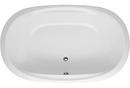 Hydro Systems White 74-3/4 x 44-1/2 in. Drop-In Bathtub with Center Drain and with Side Drain 