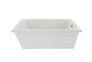 72 x 36 in. Freestanding Rectangular Bathtub Only with Left Drain in White