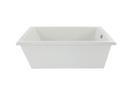 Hydro Systems White 72 x 36 in. Freestanding Rectangular Bathtub Only with Left Drain 