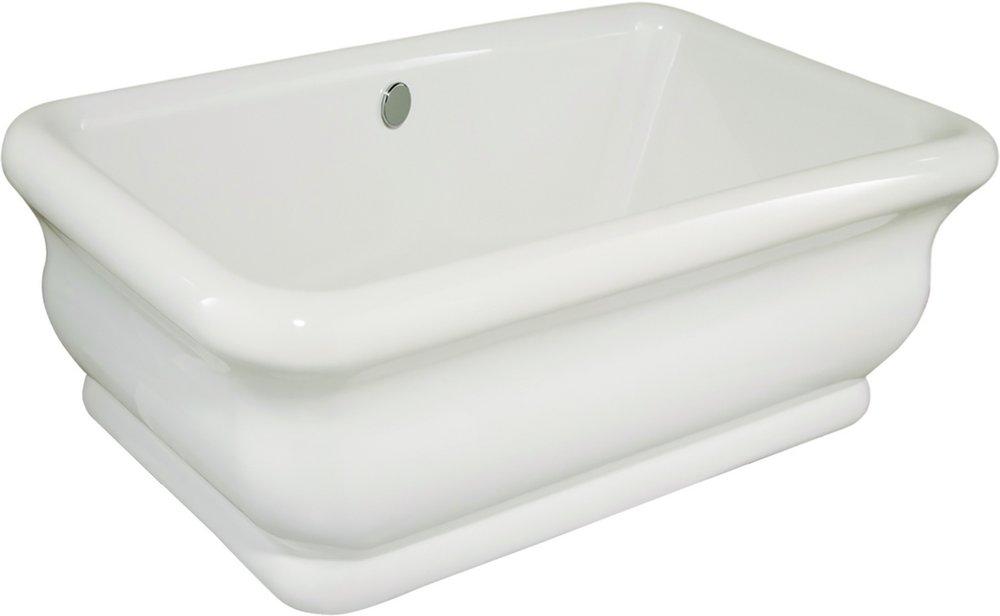Hydro Systems Biscuit 66 x 36 in. Freestanding Rectangle Bathtub with Center Front Drain 