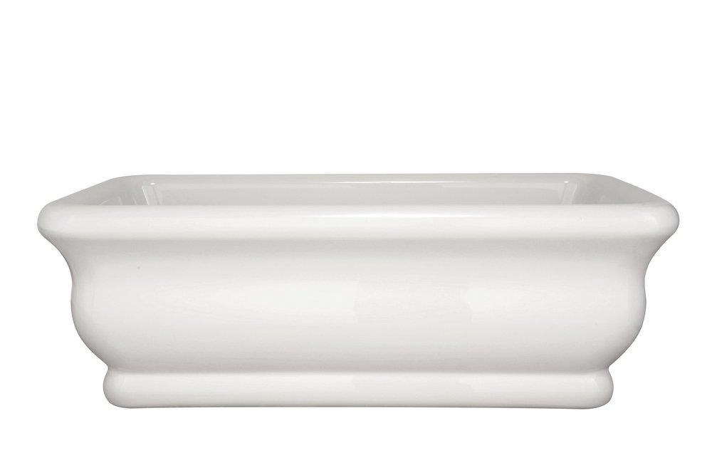 Hydro Systems Biscuit 66 x 36 in. Freestanding Rectangle Bathtub with Center Front Drain 