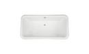 Hydro Systems Biscuit 66 x 36 in. Freestanding Rectangle Bathtub with Center Front Drain 