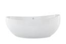 Hydro Systems White 66 x 36 in. 85 gal Acrylic and Fiberglass Oval Freestanding Bathtub with Center Drain 