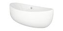 Hydro Systems White 66 x 36 in. 85 gal Acrylic and Fiberglass Oval Freestanding Bathtub with Center Drain 