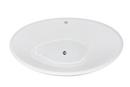 Hydro Systems White 66 x 36 in. 85 gal Acrylic and Fiberglass Oval Freestanding Bathtub with Center Drain 