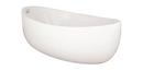 72 x 40 in. 125 gal Acrylic and Fiberglass Oval Freestanding Bathtub with Left Hand Drain in White
