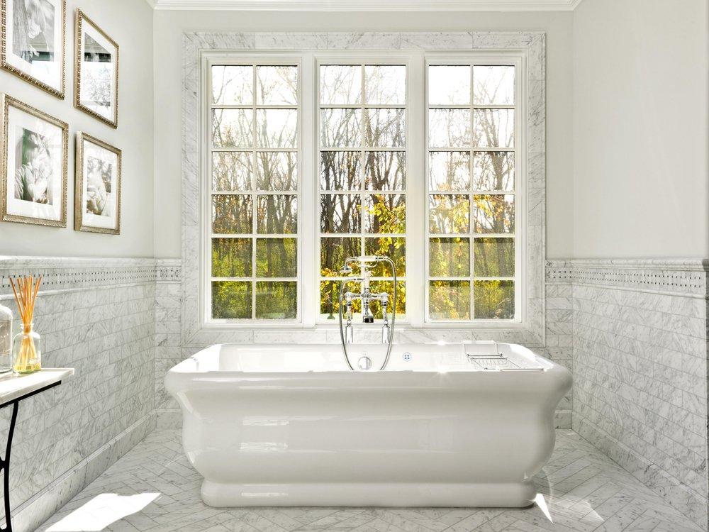 Hydro Systems White 66 x 36 in. Freestanding Rectangle Bathtub with Center Front Drain 
