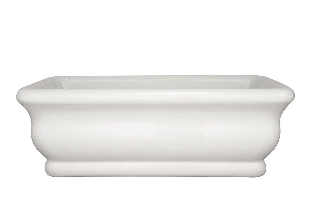 Hydro Systems White 66 x 36 in. Freestanding Rectangle Bathtub with Center Front Drain 