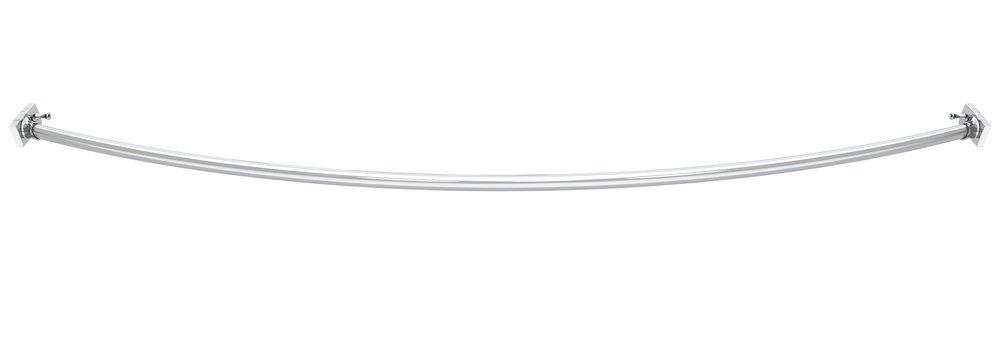 Wingits&reg; Polished Stainless Steel 58-1/2 in. Curved Shower Rod 