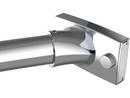 Wingits&reg; Polished Stainless Steel 60 in. Curved Shower Rod with Fasteners 