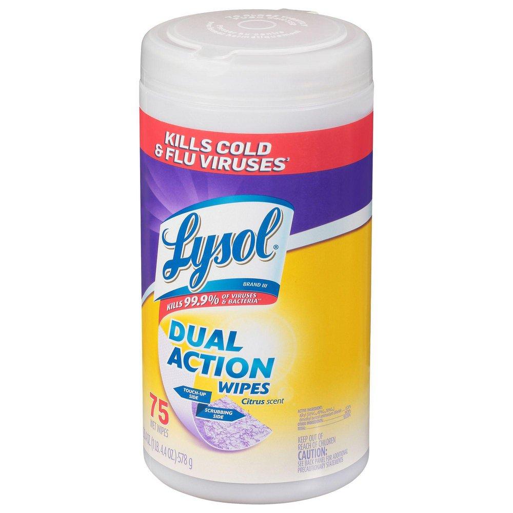 Lysol Clear Liquid Disinfectant Wipes in White and Purple 
