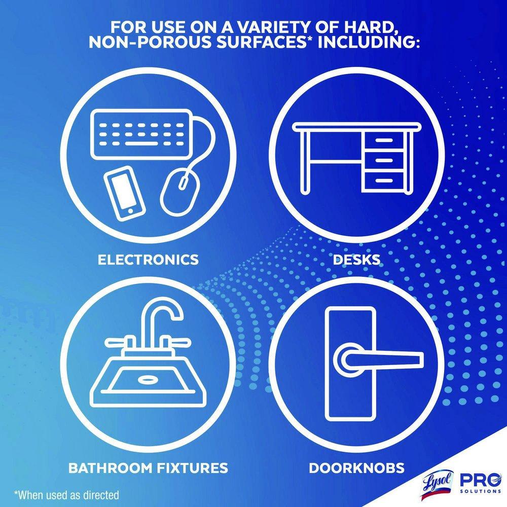 Lysol&reg; Clear Liquid Disinfectant Wipes in White and Purple 
