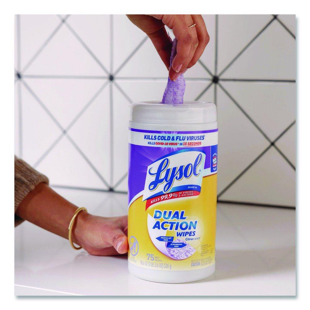 Lysol&reg; Clear Liquid Disinfectant Wipes in White and Purple 