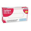 Size L Latex Disposable Gloves in Natural (Box of 100)