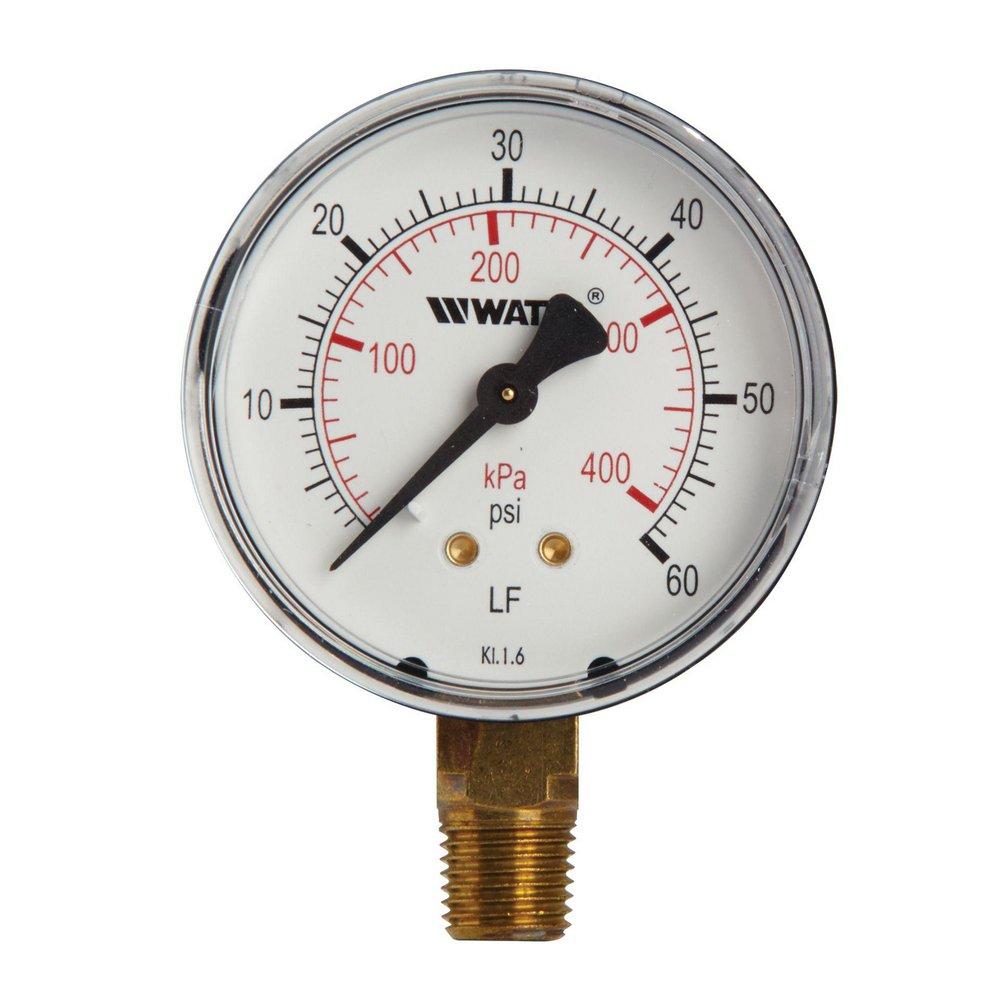 Watts Black Bottom Entry Pressure Gauge 