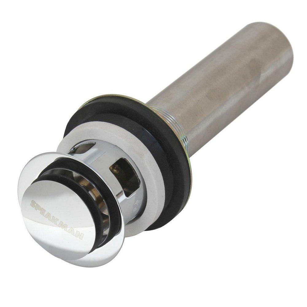Speakman Polished Chrome Brass Pop-Up Push Drain 
