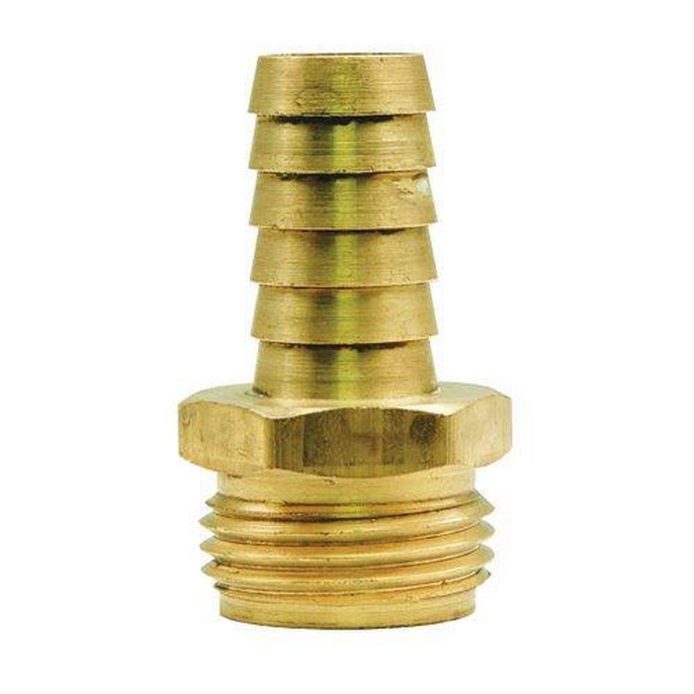 BrassCraft Rough Brass ID Hose Barbed x Male Hose Threaded Adaptor 
