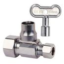 BrassCraft Polished Chrome Compression x OD Compression Straight Ball Stop with Loose Key 