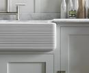 KOHLER White 35-11/16 x 21-9/16 in. Cast Iron Double Bowl Farmhouse Kitchen Sink 