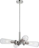 48 in. 60W 4-Light Hanging Light Fixture in Brushed Nickel