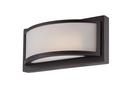 1-Light Wall Mounted LED Wall Sconce in Georgetown Bronze with Frosted Glass Shade
