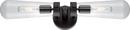 NUVO Aged Bronze 2-Light Wall Sconce with Clear Glass Shade 