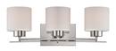 7-3/4 in. 100W 3-Light Vanity Light Fixture in Polished Nickel