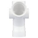 White Hub PVC DWV Combination Wye with 2 in. Right and Left Heel Inlet 