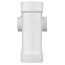 White Hub PVC DWV Combination Wye with 2 in. Right and Left Heel Inlet 