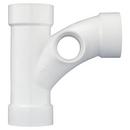 White Hub PVC DWV Combination Wye with 2 in. Right and Left Heel Inlet 