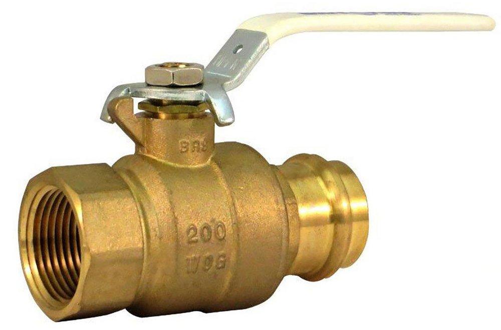 Milwaukee Valve Forged Brass Full Port Press x Threaded 200# Ball Valve 