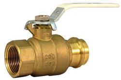 3/4 in. Forged Brass Full Port Press x Threaded 200# Ball Valve