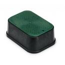 Rain Bird Black Valve Box Extension in Black with Green Lid 
