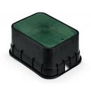 12 in. Jumbo Valve Box in Black with Green Lid