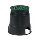 Rain Bird Black Round Valve Box in Black with Green Lid 