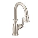 Single Lever Handle Pull Down Bar Faucet with Power Clean and Reflex Technology in Spot Resist Stainless