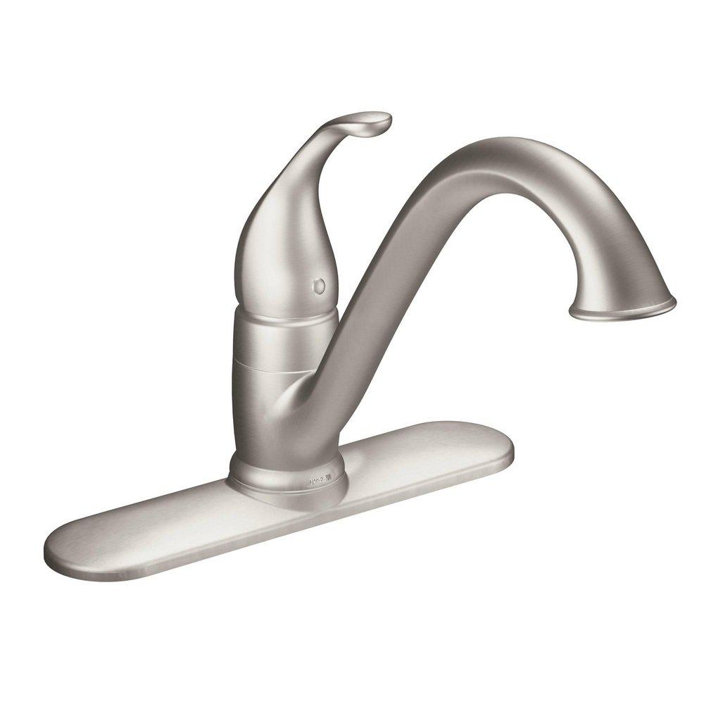 Moen Spot Resist&trade; Stainless Single Handle Kitchen Faucet 
