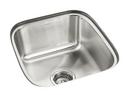 16-1/4 x 17-3/4 in. No-Hole Undermount Stainless Steel Bar Sink in Luster Stainless Steel