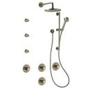 Thermostatic Shower System Trim with Single Knob Handle in Brushed Nickel