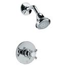 Pressure Balancing Shower Only with Single Cross Handle in Polished Chrome