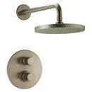 Thermostatic Shower Faucet Trim with Double Knob Handle in Brushed Nickel