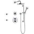 Thermostatic Shower System Trim with Double Knob Handle and Diverter in Polished Chrome