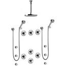 Thermostatic Shower System Trim with Seven Lever Handle in Polished Chrome