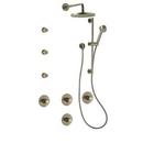 Thermostatic Shower System Trim with Four Lever Handle in Brushed Nickel