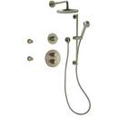 Thermostatic Shower System Trim with Double Knob Handle and Diverter in Brushed Nickel