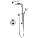 Thermostatic Shower System Trim with Double Lever Handle in Polished Chrome