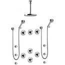 Thermostatic Shower System Trim with Double Knob Handle in Polished Chrome