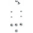 Thermostatic Shower System Trim with Four Cross Handle in Polished Chrome