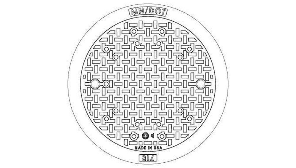 EJ Grey Manhole Vented Lid 